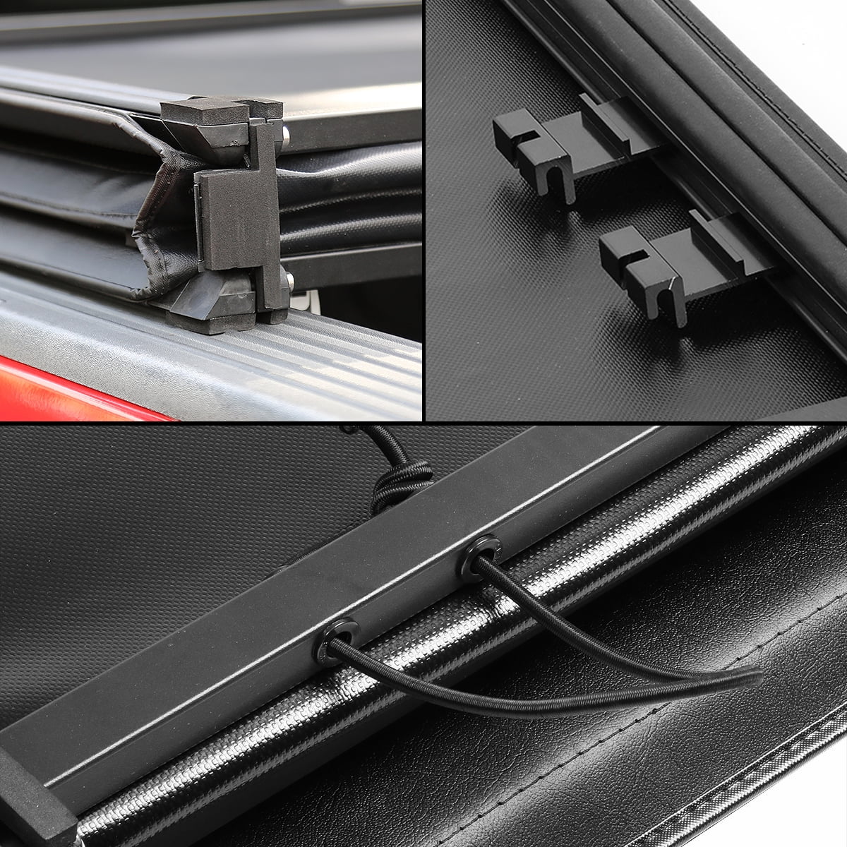 Motoring --043 for 2015 to 2019 Chevy Colorado/ Canyon 5' Bed Fleetside Adjustable Tri -Fold Soft Top Trunk Tonneau Cover 16 17 18