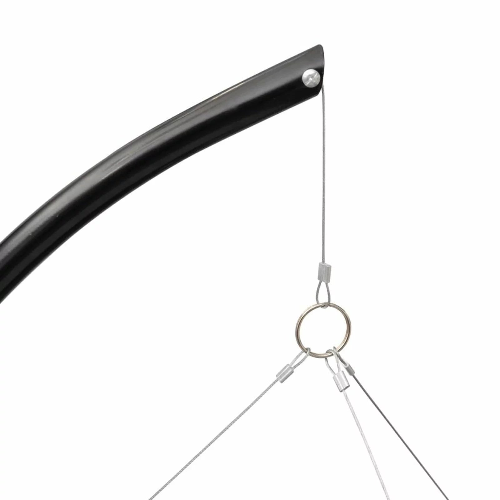 Anself Charcoal  Stand with Hanging Round Grill Plate Steel Barbecue Stand for Camping Cooking, Grilling, Smoking, Picnic, Hiking, Party, Garden, Patio 28.3 x 48.4 Inches (Diameter x )