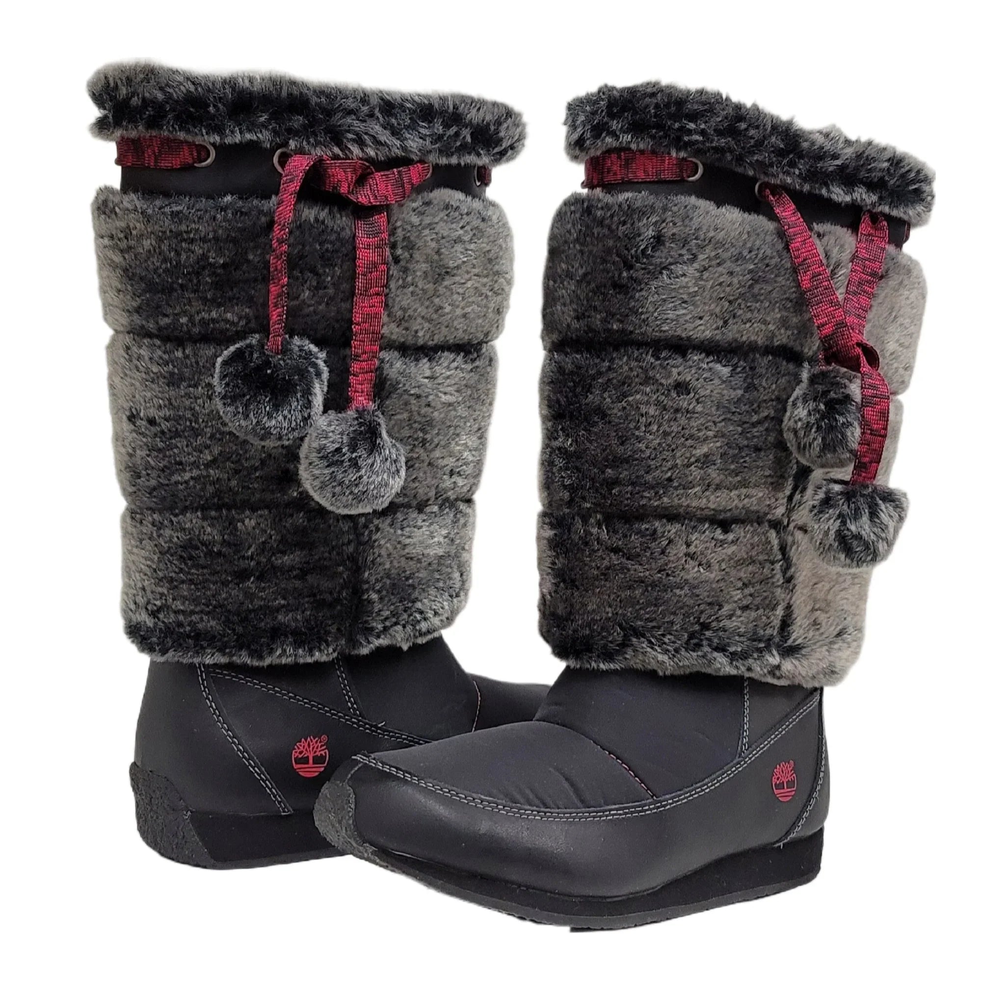 Timberland Junior Big Kid Winterberry Tall Fur Medium Boot Black 59994 size 4.5