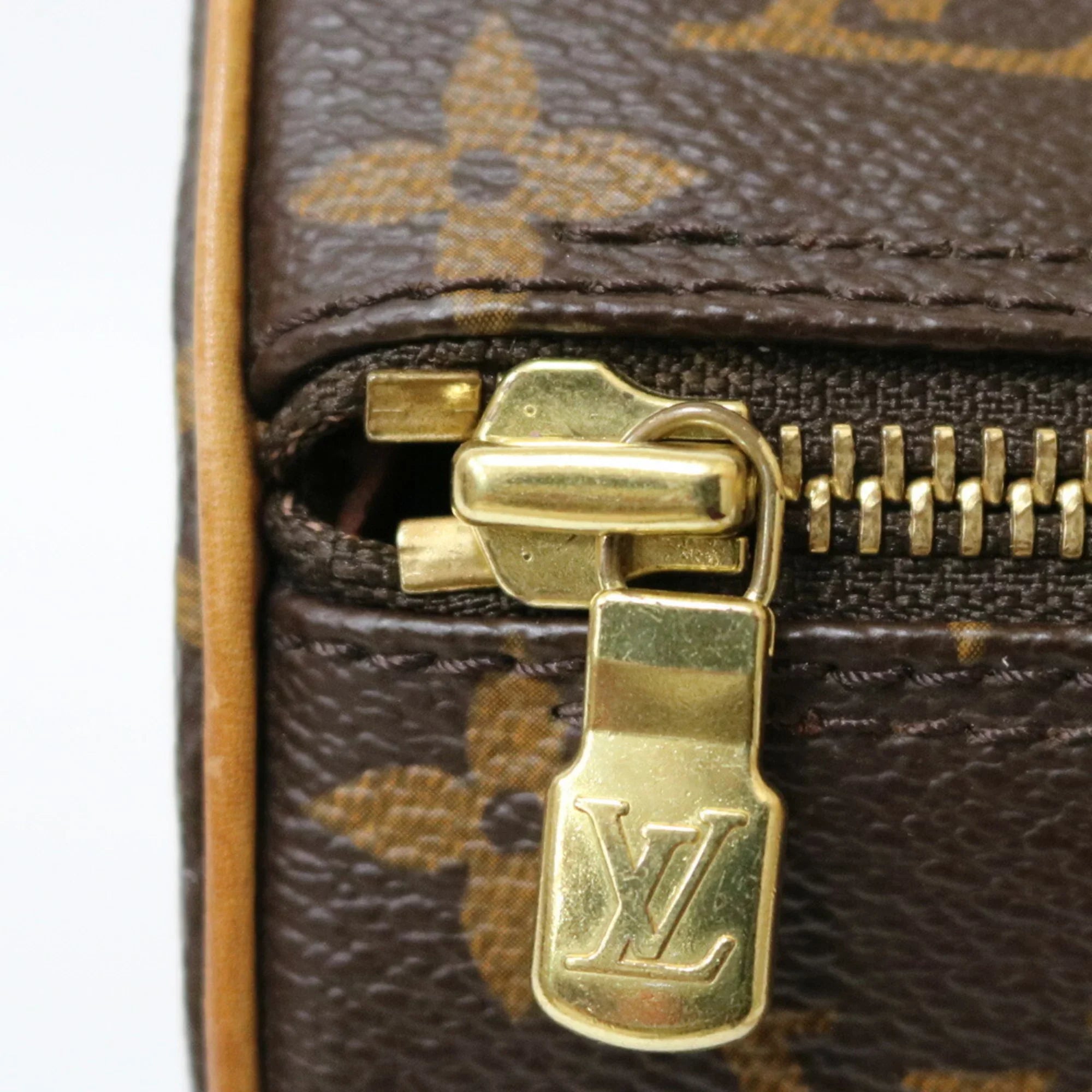 Pre-Owned   Shoulder Bag Monogram Papillon 30  Brown Women's Canvas (Good)