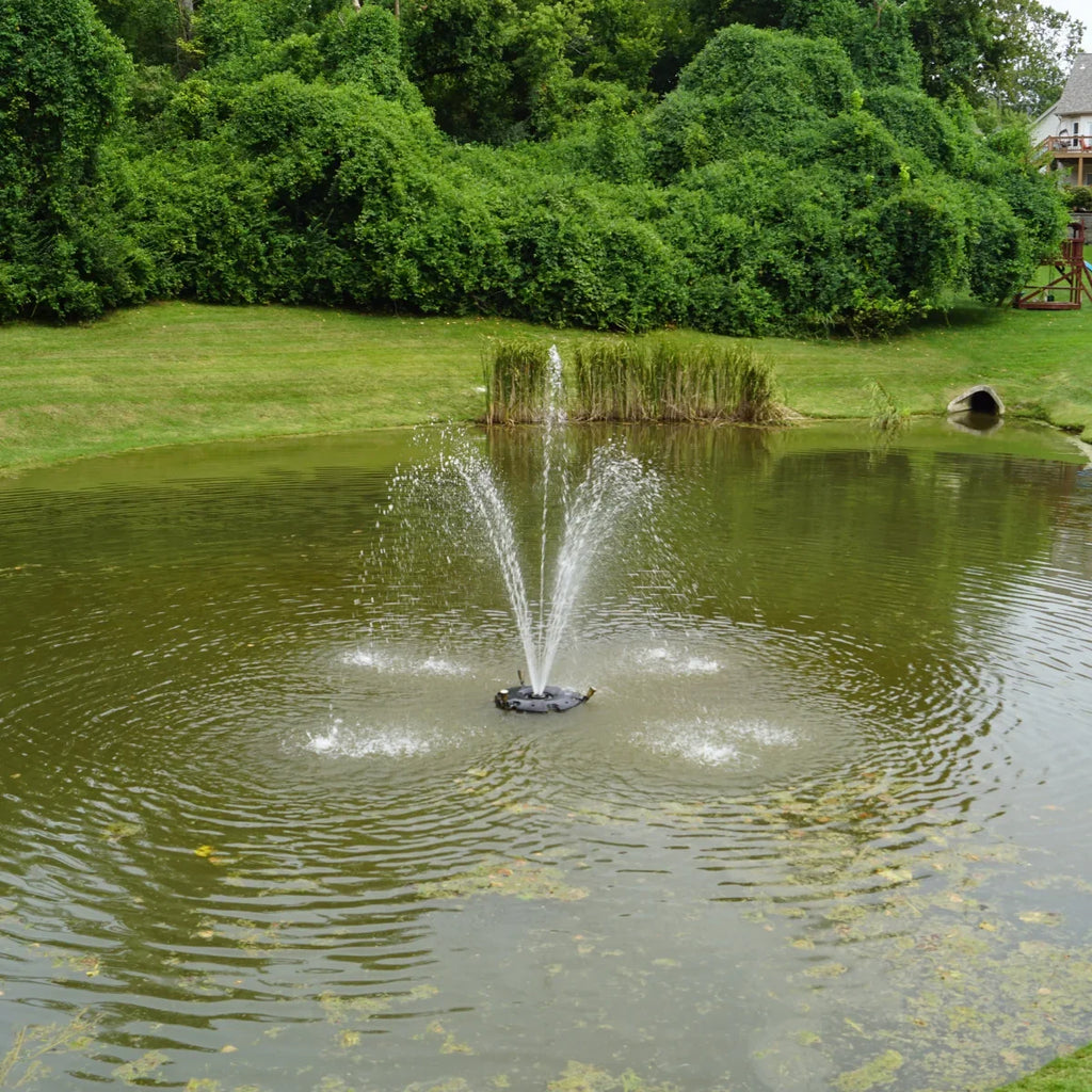 1.2  Floating Fountain | 200 foot Cord | 11 Patterns | Surface Aeration for Ponds | -200