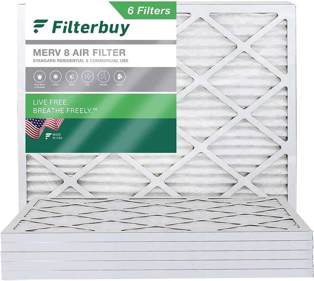 Filterbuy 16x21x1  8 Pleated   Furnace Air Filters (6-Pack)