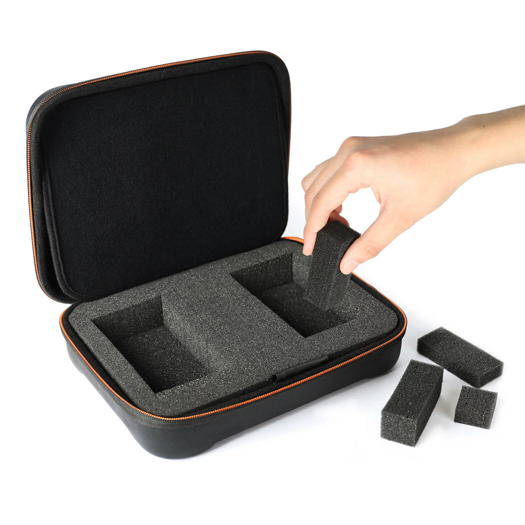 External Hard Drive Case,  Foam Hard Shell, Customizable Foam Interior - Black