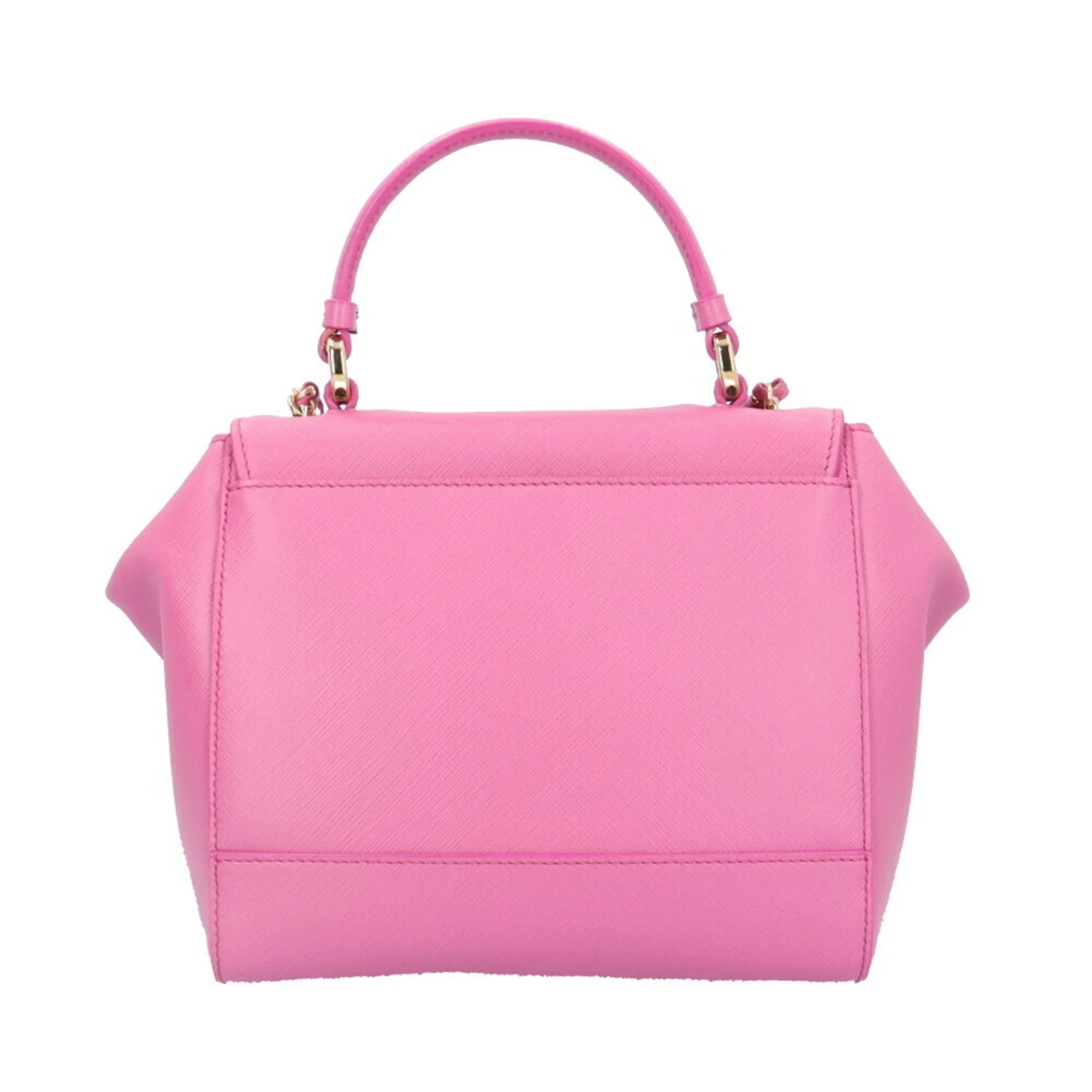 Pre-Owned Salvatore Ferragamo Vara Ribbon Shoulder Bag Leather -21  Pink Ladies 2way  (Good)