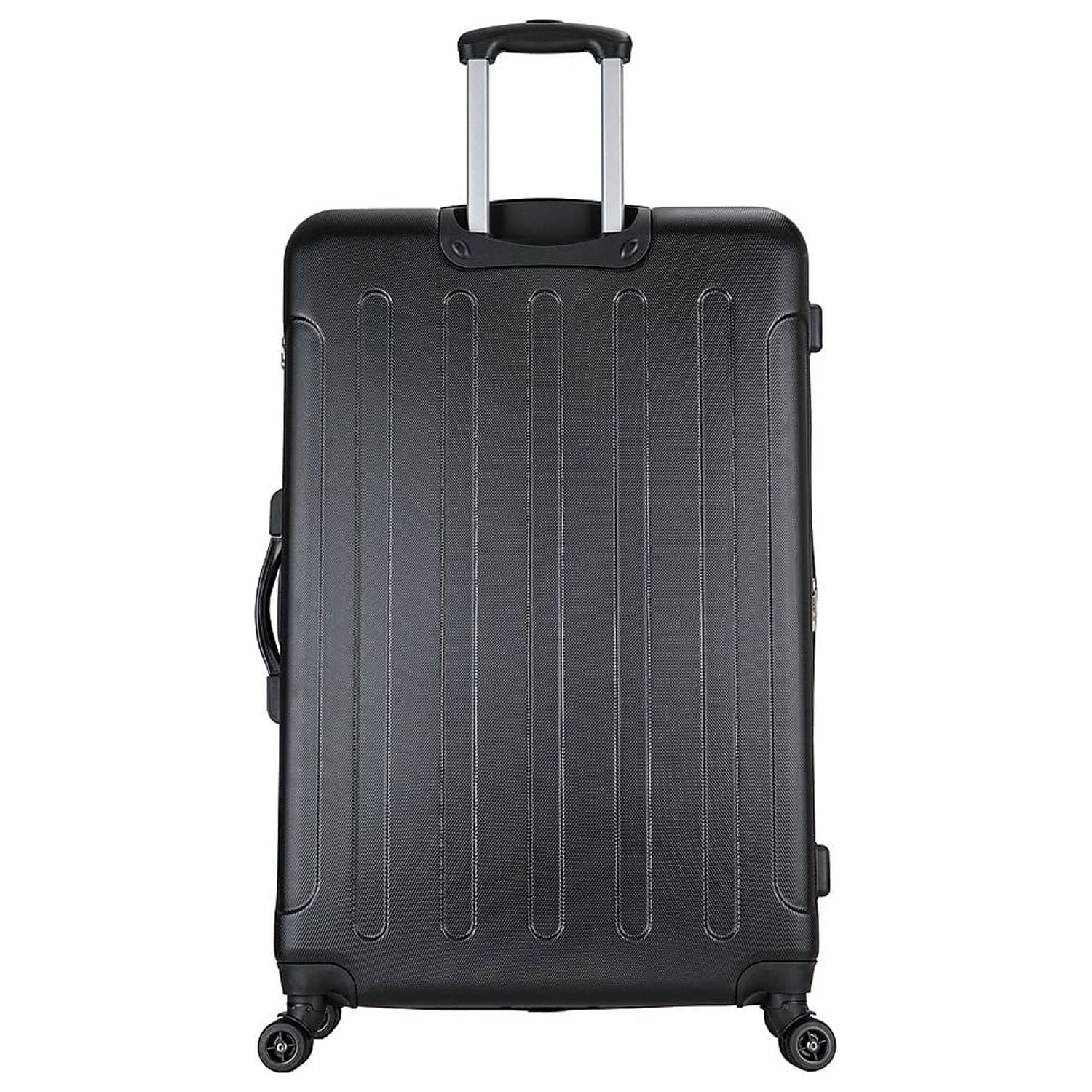 Plastic 4-Wheel Spinner Luggage Black (-)