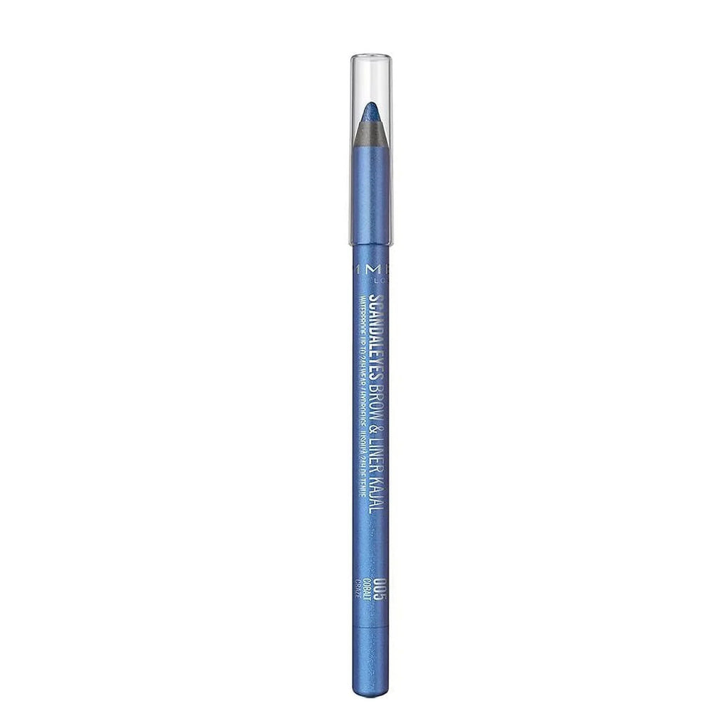 Rimmel Scandaleyes Waterproof Brow and Liner Kajal, Cobalt Craze 0.04 oz Pack of 2