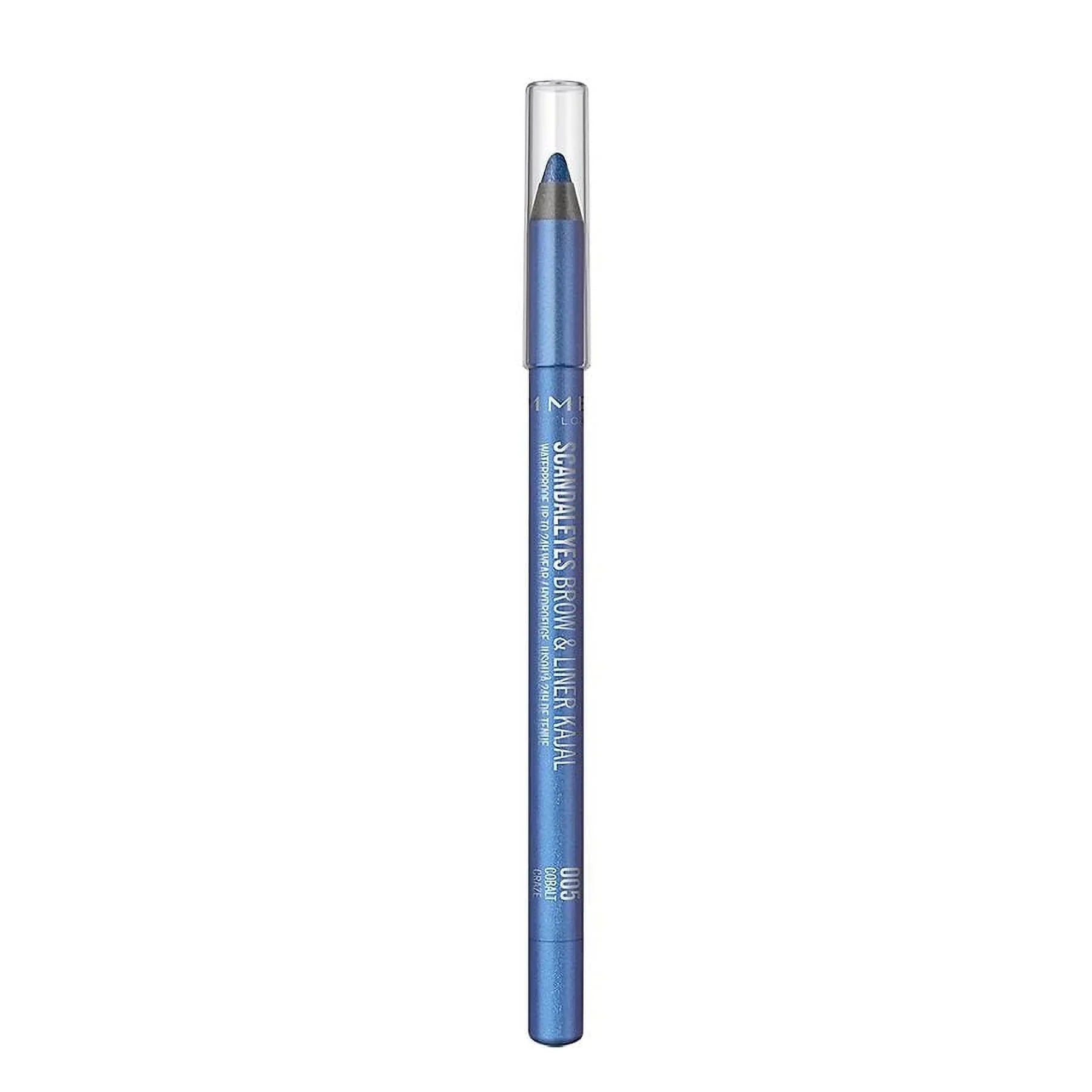Rimmel Scandaleyes Waterproof Brow and Liner Kajal, Cobalt Craze 0.04 oz Pack of 2