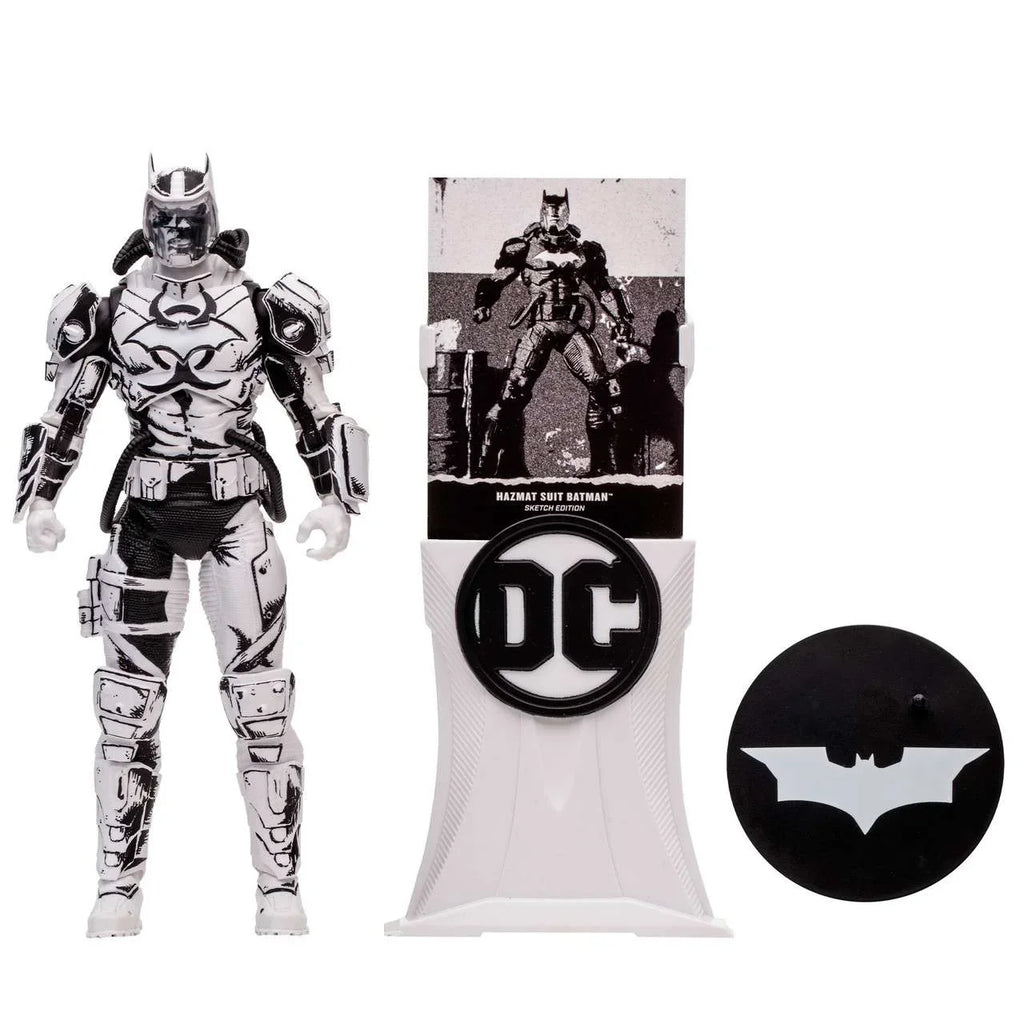 McFarlane  Gold Label Collection Hazmat Suit Batman Action Figure (Sketch Edition, Justice League: The Amazo Virus)