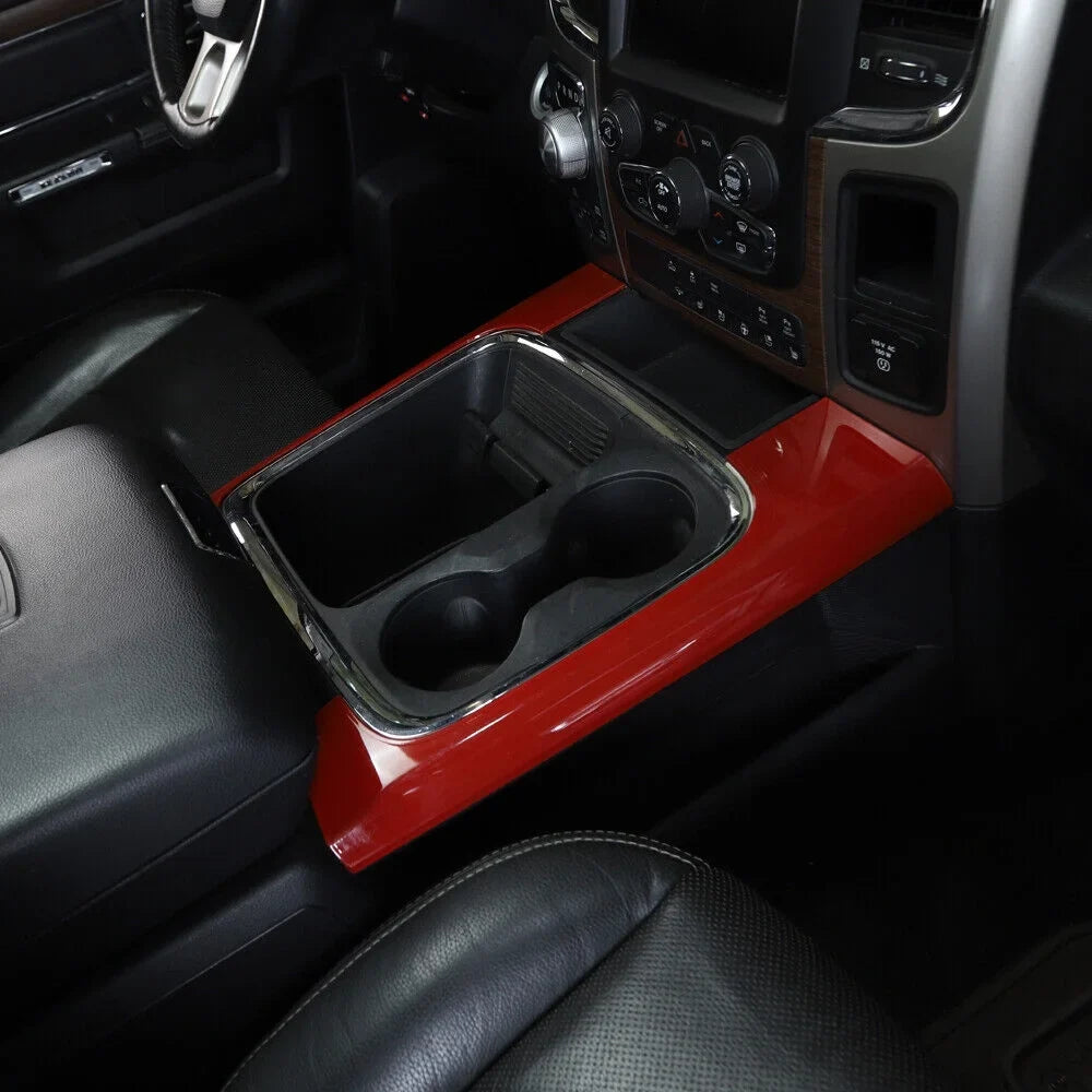 Teledu Red Front Cup Holder Side Panel Cover Decor Trim