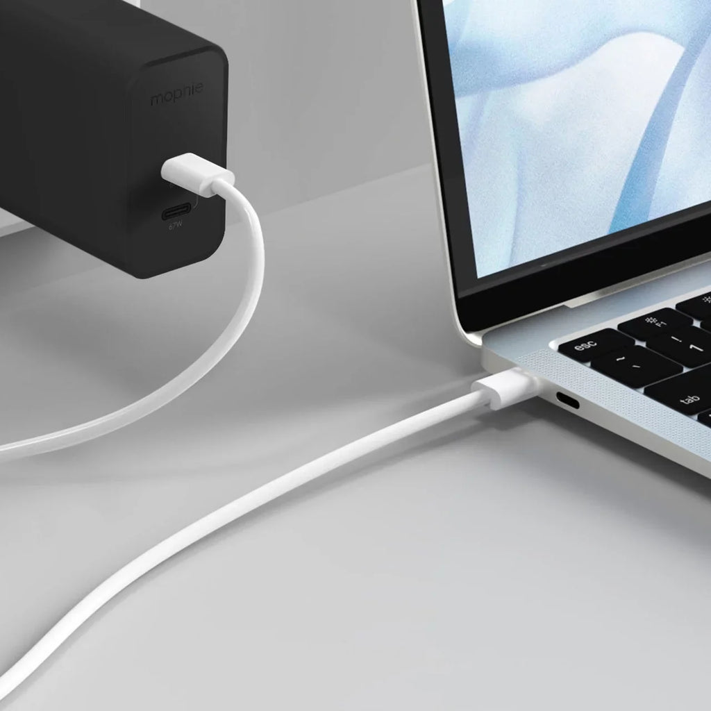 mophie   Charger GaN 67W, 3-Port Fast Compact Foldable Wall Charger for MacBook Pro/Air, iPad Pro, Galaxy /,  Spectre, Note20/10+, iPhone 14/13/12 Pro, Pixel, and More - Black