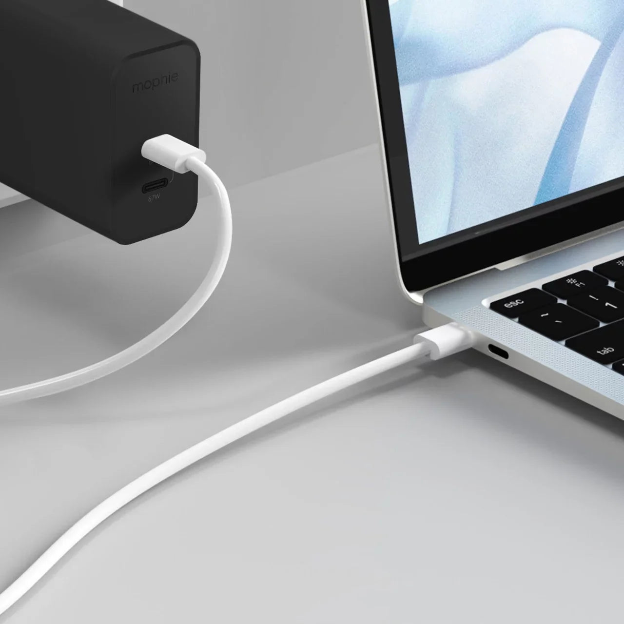 mophie   Charger GaN 67W, 3-Port Fast Compact Foldable Wall Charger for MacBook Pro/Air, iPad Pro, Galaxy /,  Spectre, Note20/10+, iPhone 14/13/12 Pro, Pixel, and More - Black
