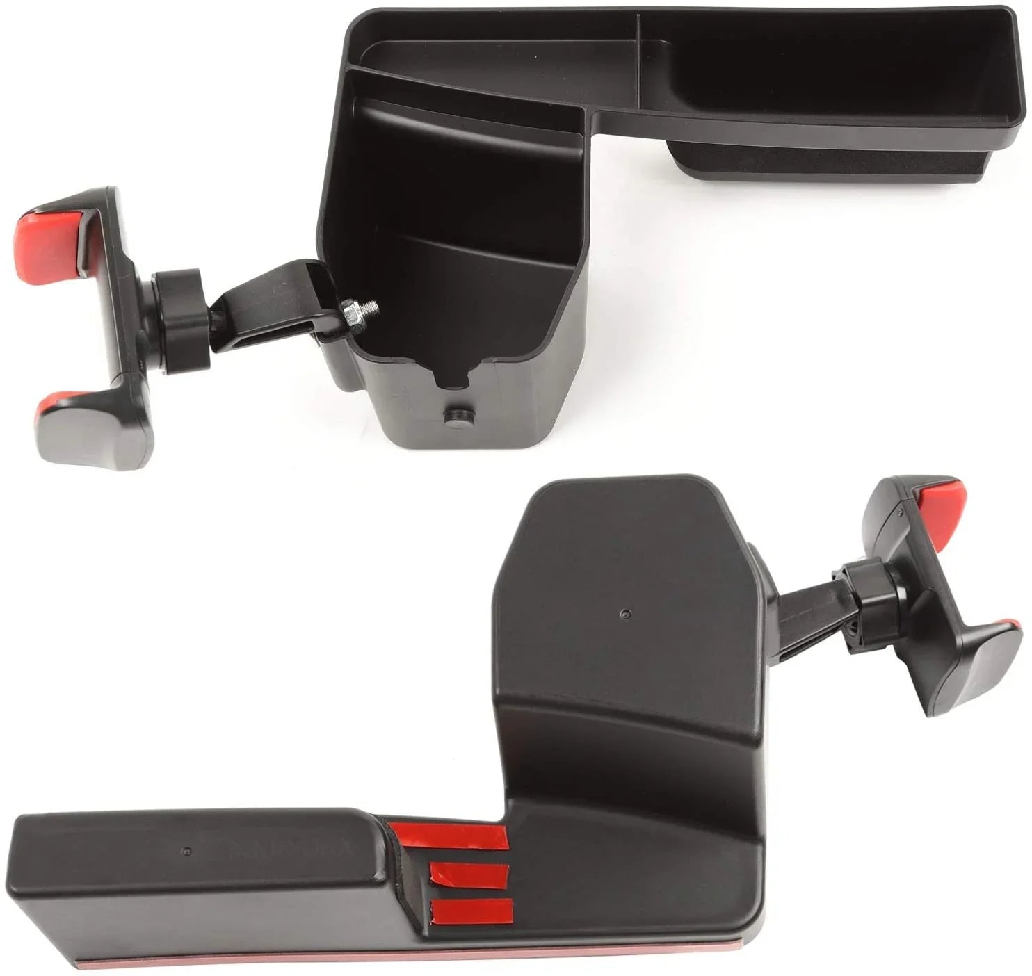 JeCar for Jeep Phone Mount Drink Cup Holder, Passenger Grab Handle Storage Tray Organizer for 2007-2010 Jeep Wrangler