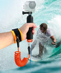 Floating Hand Grip Handle Mount and Steel-Cored Safety Wrist Strap GoPro Holder Mount Insta360  Underwater