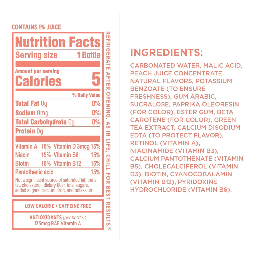 Sparkling Ice® Naturally Flavored Sparkling Water, Peach Nectarine 17 Fl Oz, (Pack of 12)
