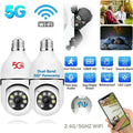 2Pack  Socket Light Bulb Camera Wireless Wi-Fi 2.4Ghz &5Ghz 360° Motion Detector Surveillance Camera Two Way Talk/Night Vision/Light Bulb Camera