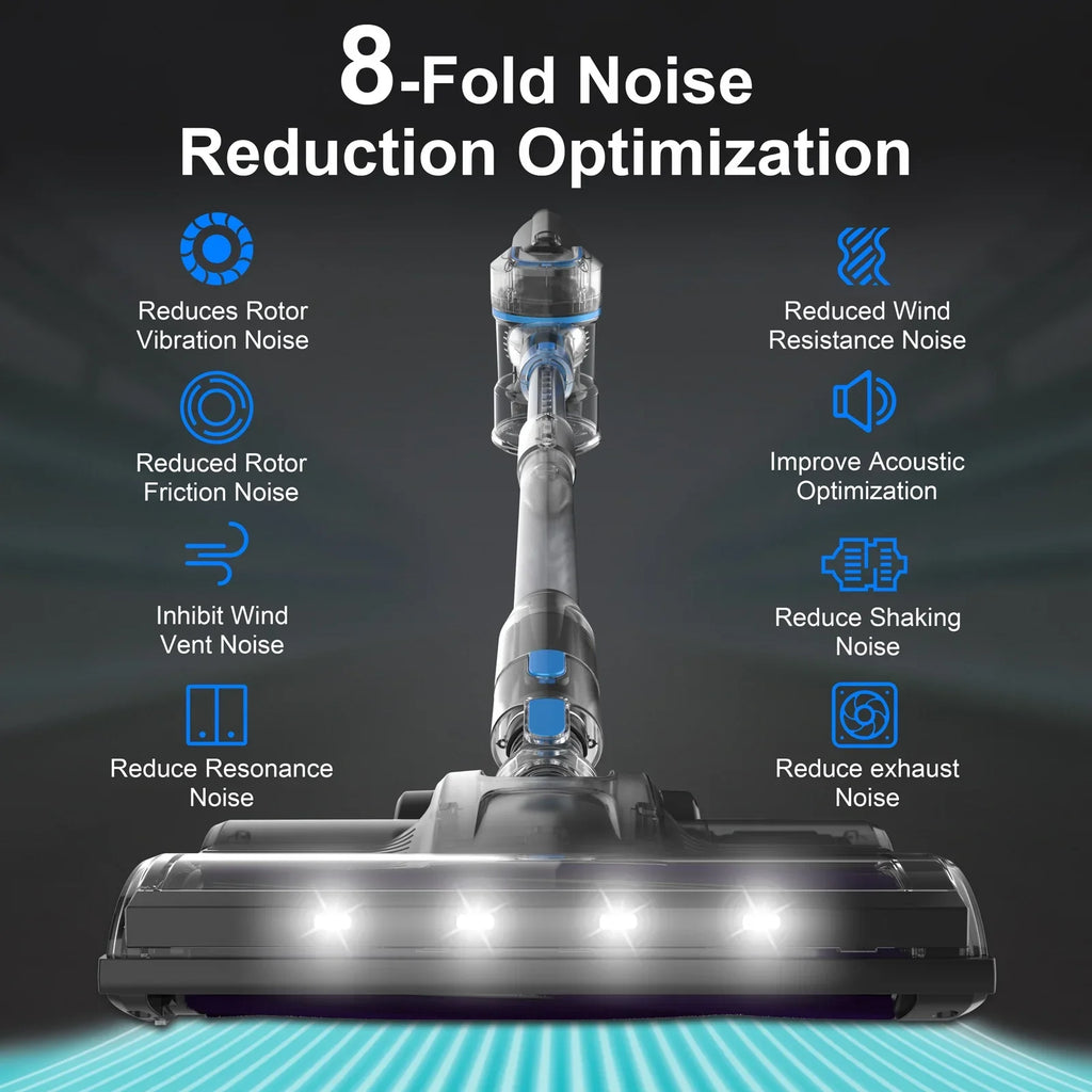 Cordless Vacuum Cleaner 28kPa 6-in-1 Lightweight Stick Vacuum Cleaner Up to 50mins Runtime for Carpet Floor Pet Hair