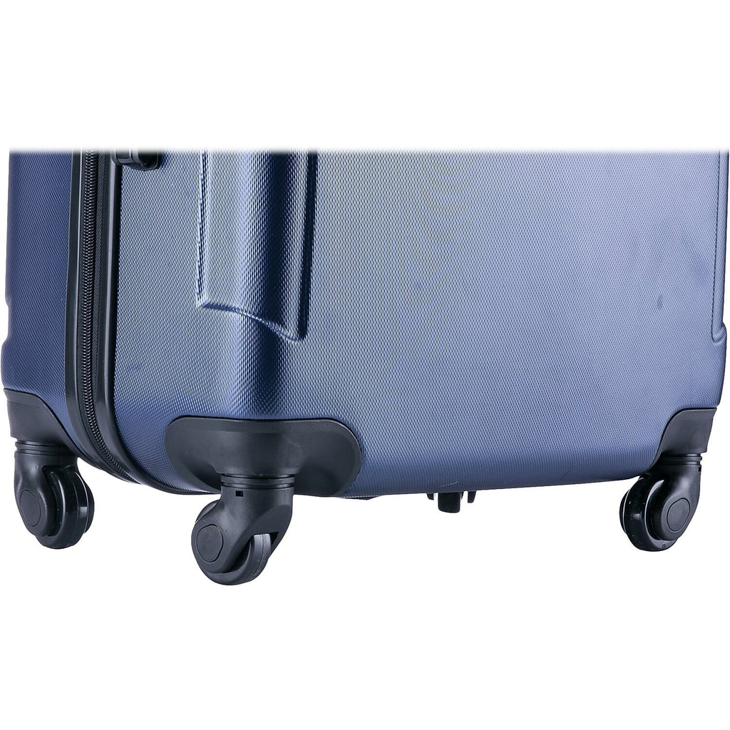 InUSA Pilot Medium Plastic 4-Wheel Spinner Luggage Blue (-)