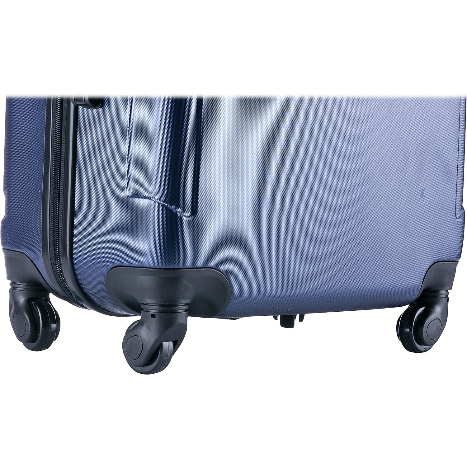 InUSA Pilot Medium Plastic 4-Wheel Spinner Luggage Blue (-)