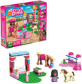 Barbie Building Toy Kit Horse Jumping with 1 Micro-Doll and Horses (73 Pieces)