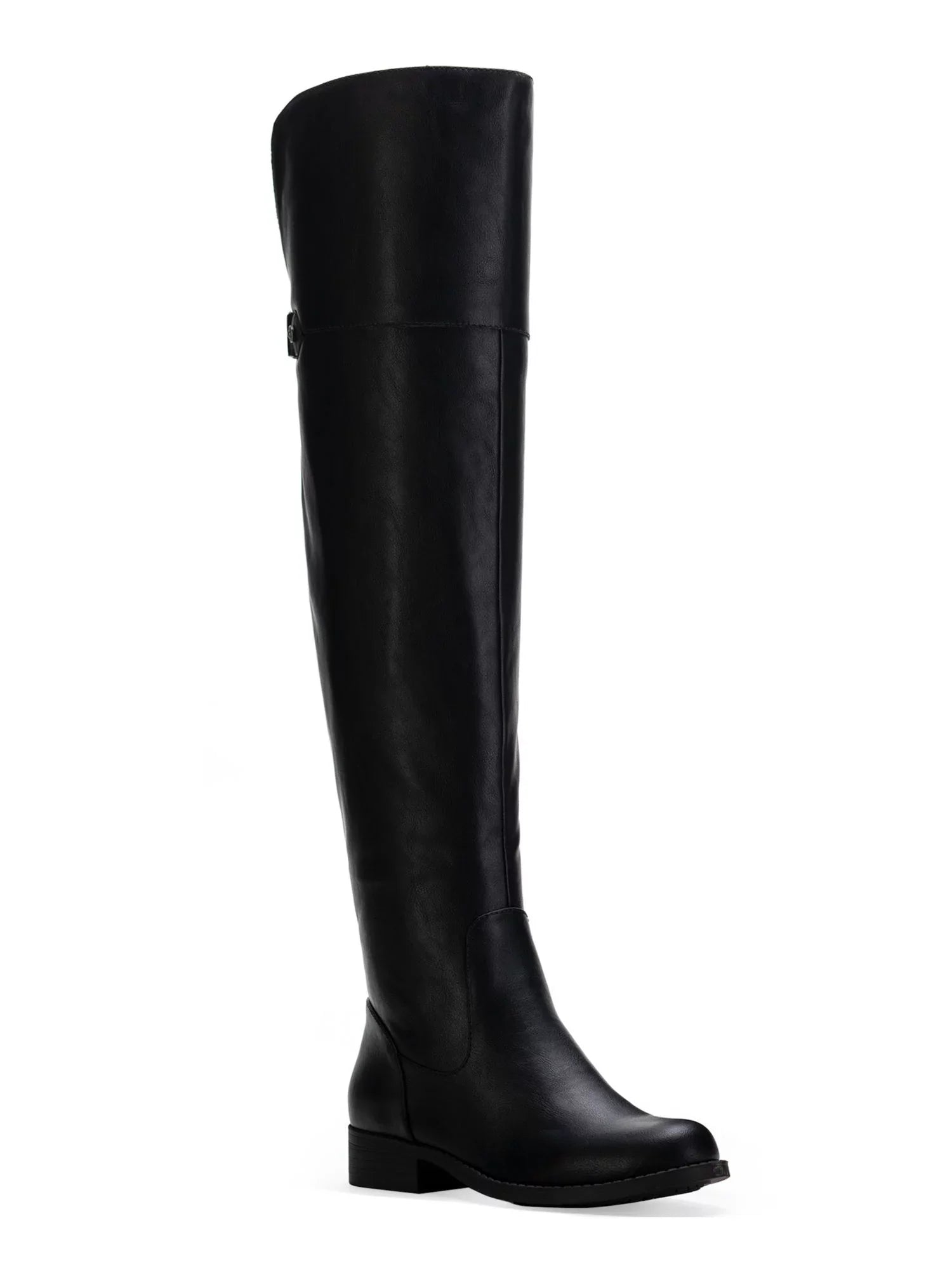Womens Black Cushioned Gore Stretch Slip Resistant Allicce Round Toe Block Heel Zip-Up Dress Boots Shoes 7.5