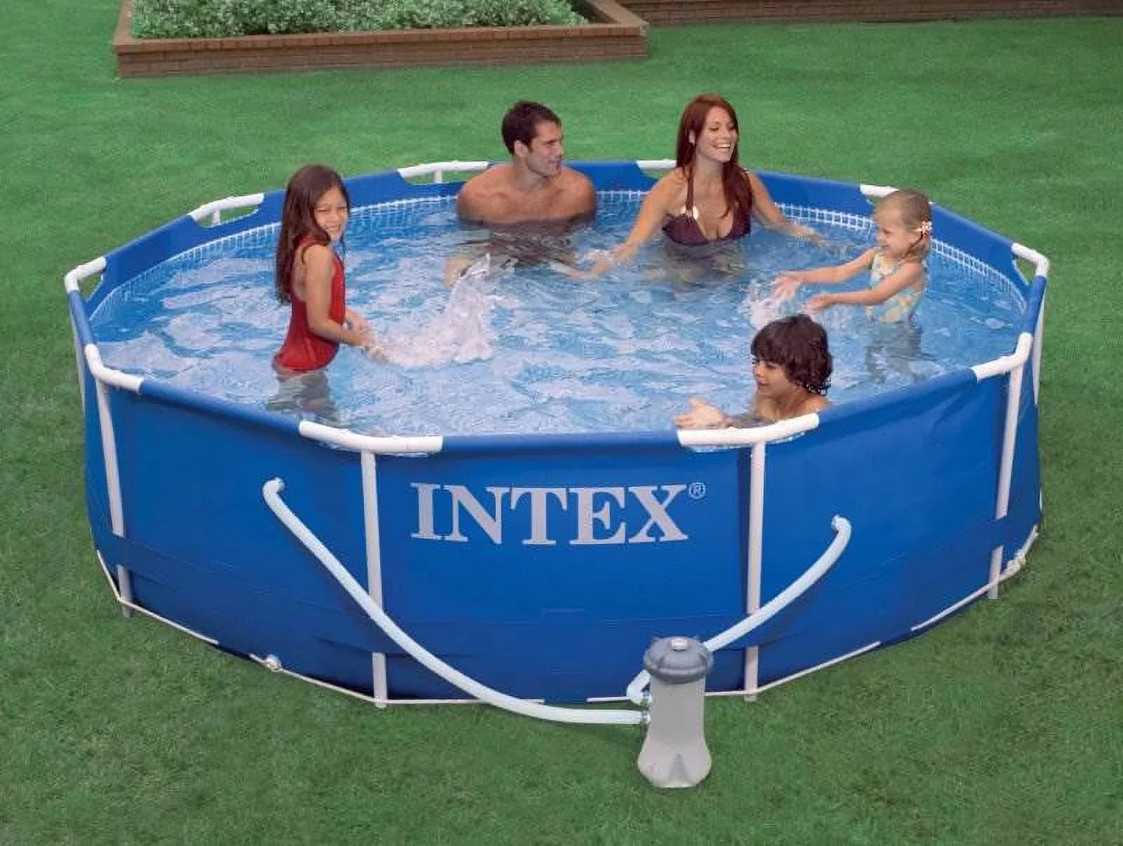 Intex 10ft x 30in Metal Frame Swimming Pool with Filter Pump Kokido - Vacuum