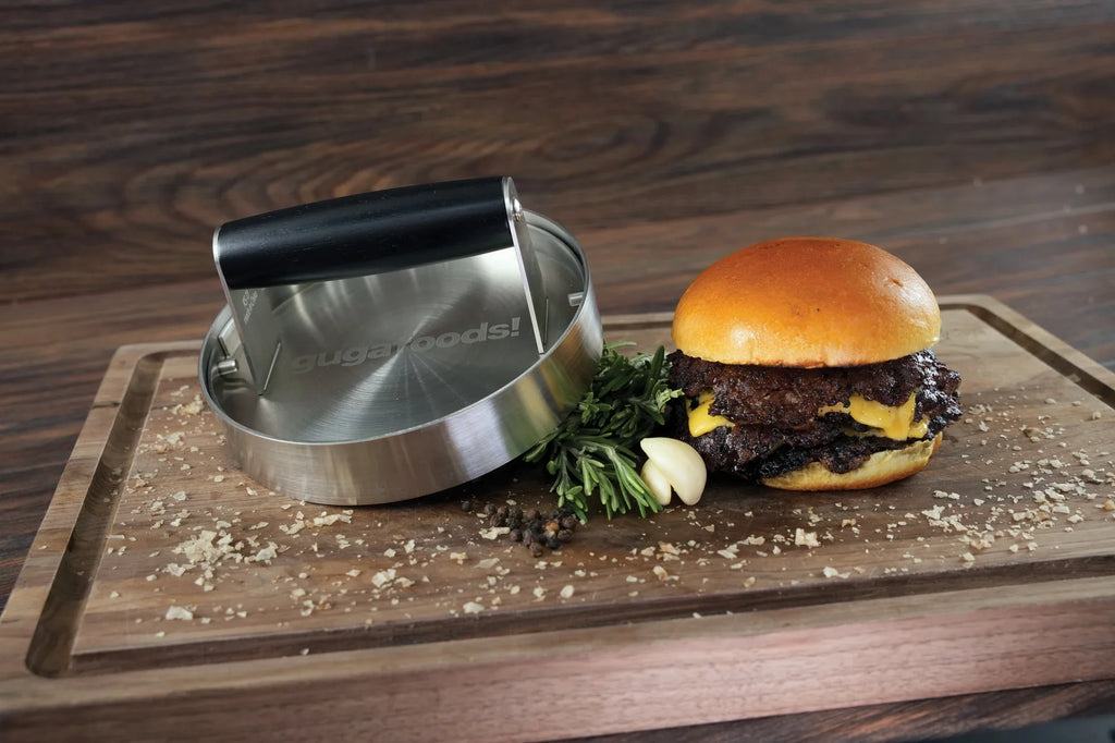 Guga Foods Adjustable Smashed Burger Press Kit, Hamburger Patty Maker, Stainless Steel