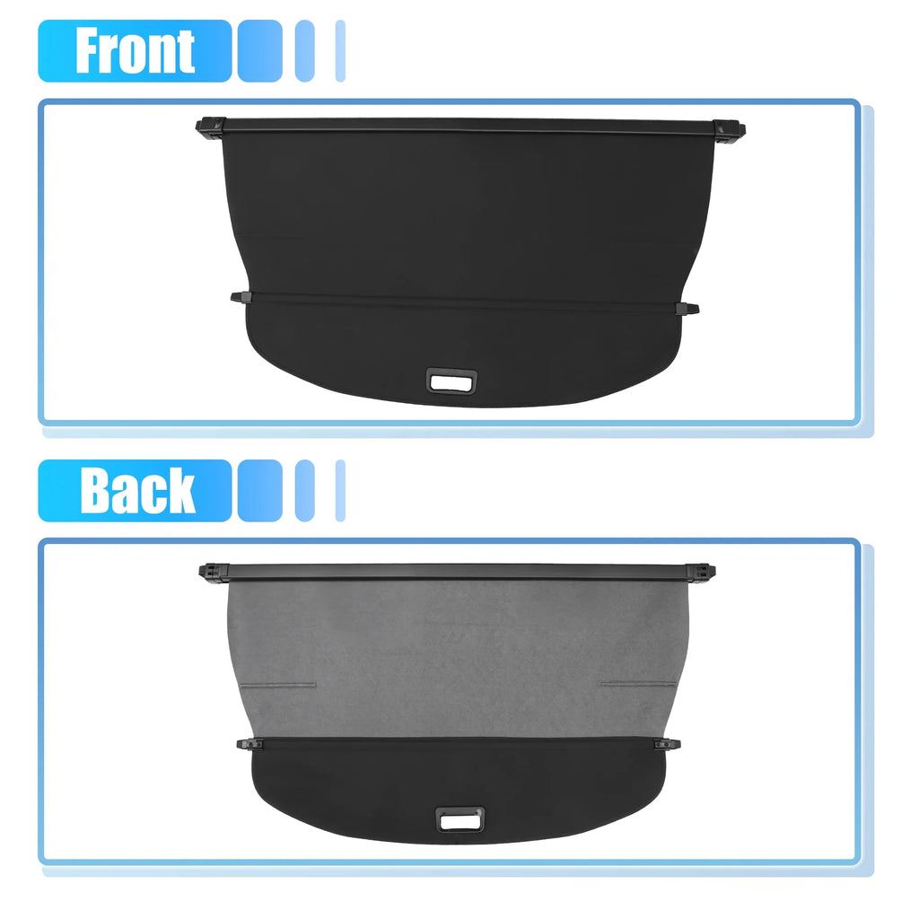Unique Bargains Retractable Cargo Cover Rear Trunk enclosure Shield Shade Ajustable Fit for Nissan Rogue 2021-2024 Black