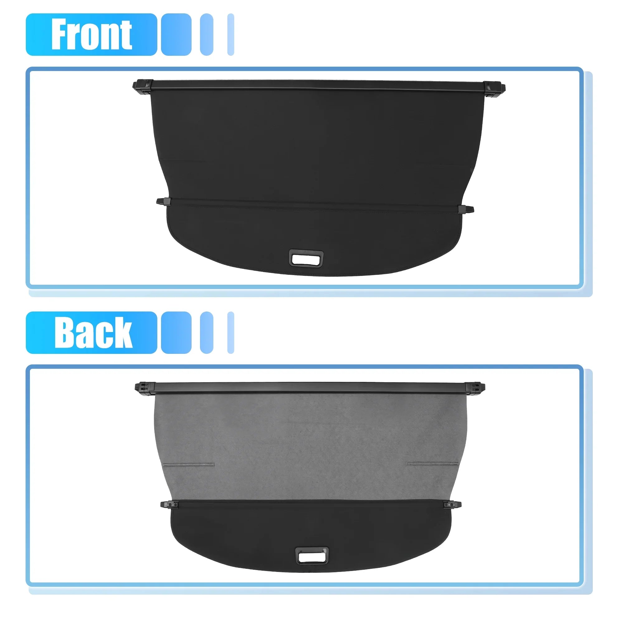 Unique Bargains Retractable Cargo Cover Rear Trunk enclosure Shield Shade Ajustable Fit for Nissan Rogue 2021-2024 Black