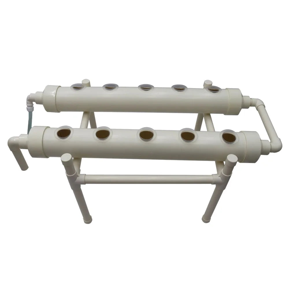 Hydroponic Gardening Planting System 10 Plant Website Growth Kit with Two Tubes and One Floor