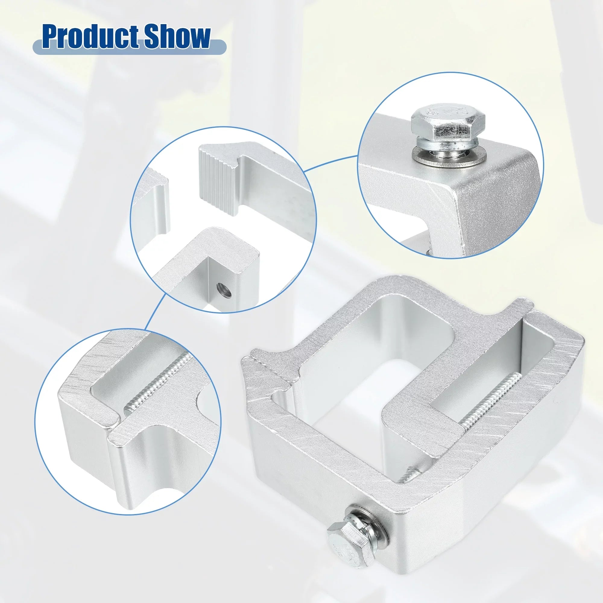 Unique Bargains 8 Pcs Truck Bed Cap Mount Clamps Camper Shell Clips Fit for Chevy Silverado 1500 2500HD Silver Tone