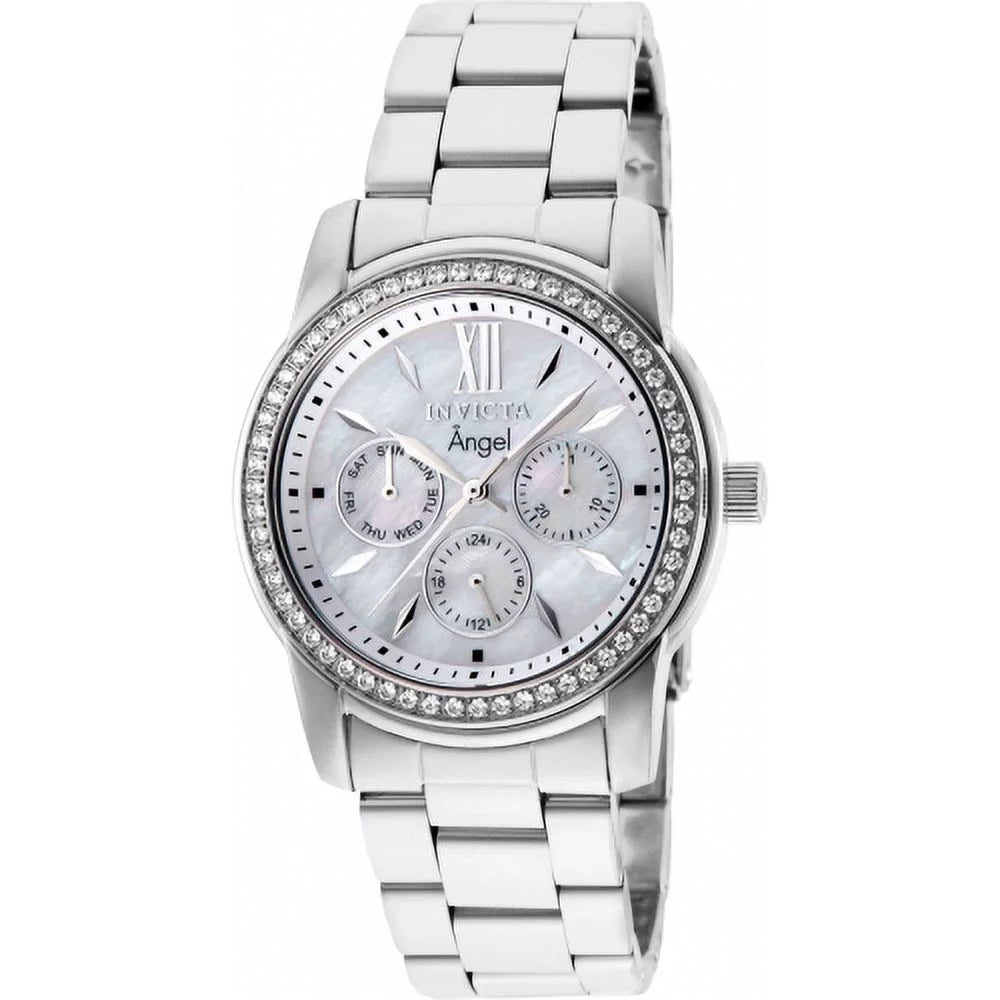 Invicta Angel Crystal White Mother of Pearl Dial Ladies Watch 28686