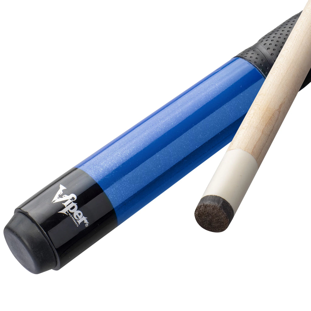 Viper Sure Grip Pro 58" Billiard/Pool Cue, 2 Piece, Blue, 21 Ounce