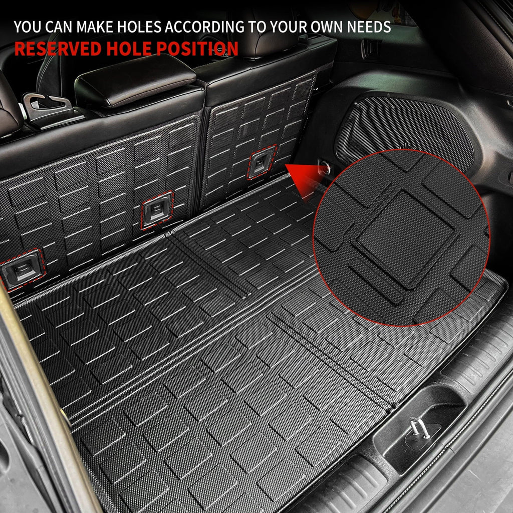 Floor Mats Compatible with 2019-2023 Jeep Cherokee Cargo Liner Trunk Mat  All Weather Back Seat Cover Protector 2022 Cherokee Accessories (Trunk Mat+Backrest Mats+Floor Mats)