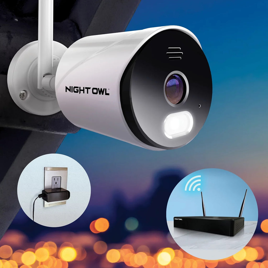 Night Owl 10 Channel 4K Wi-Fi  with 1TB Hard Drive and 4 Wi-Fi  1080p  Spotlight Cameras