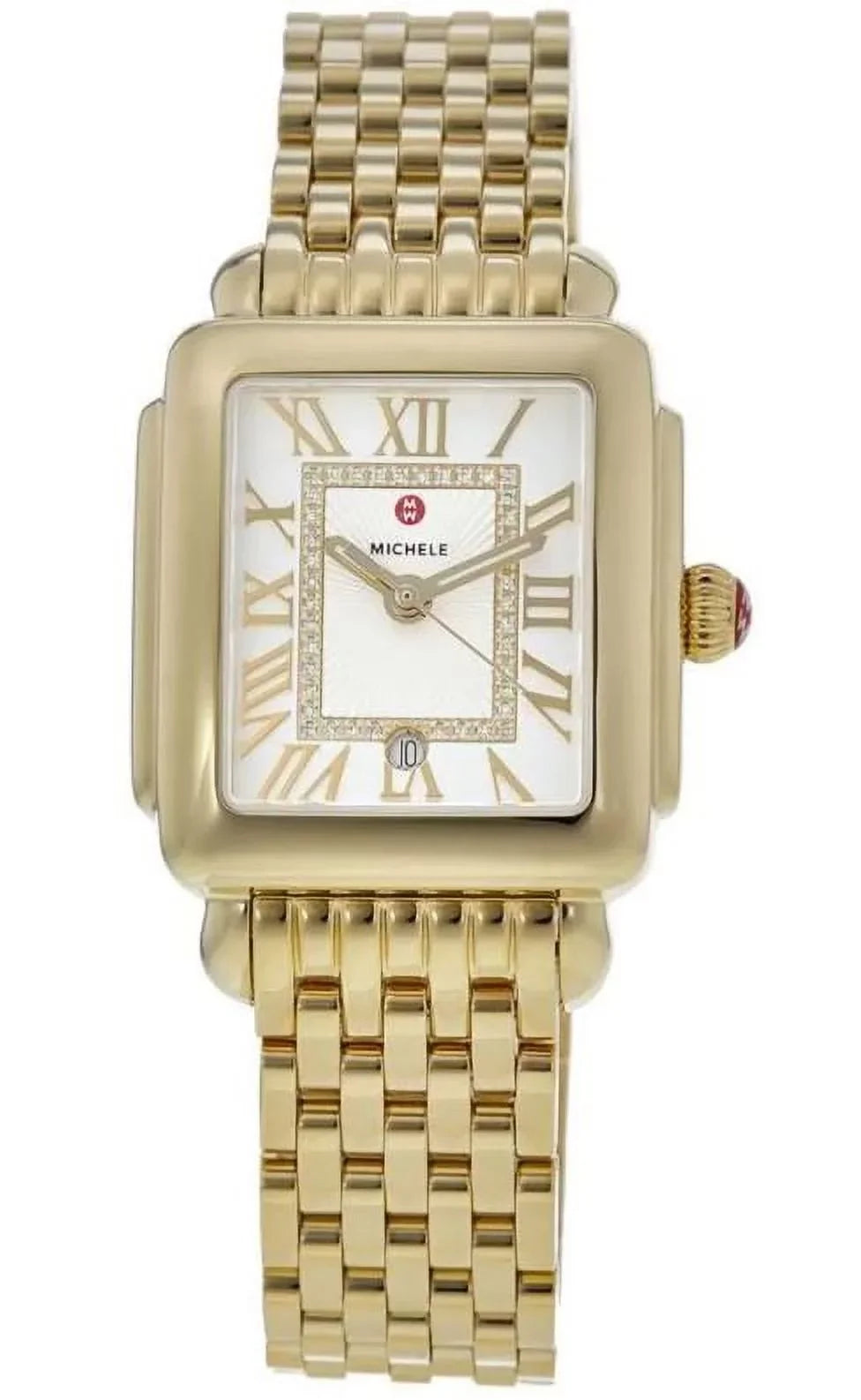 Michele Deco Madison Diamond Silver Dial Women's Watch