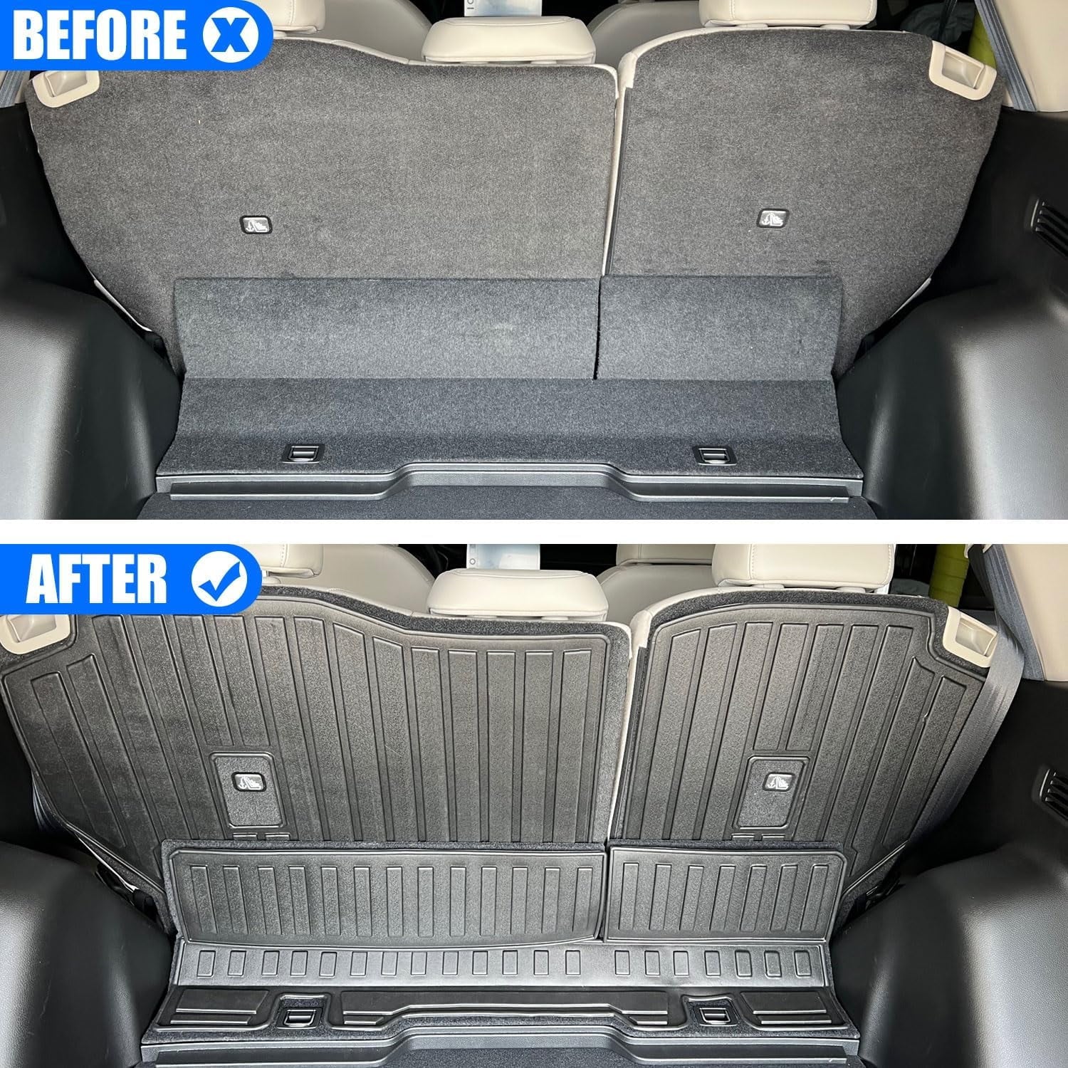 Seat Back Protector fit Honda - 2023-2024 Backrest Protector for Honda - 2023 2024 Suv Accessory Black Rear Trunk Backrest Mat