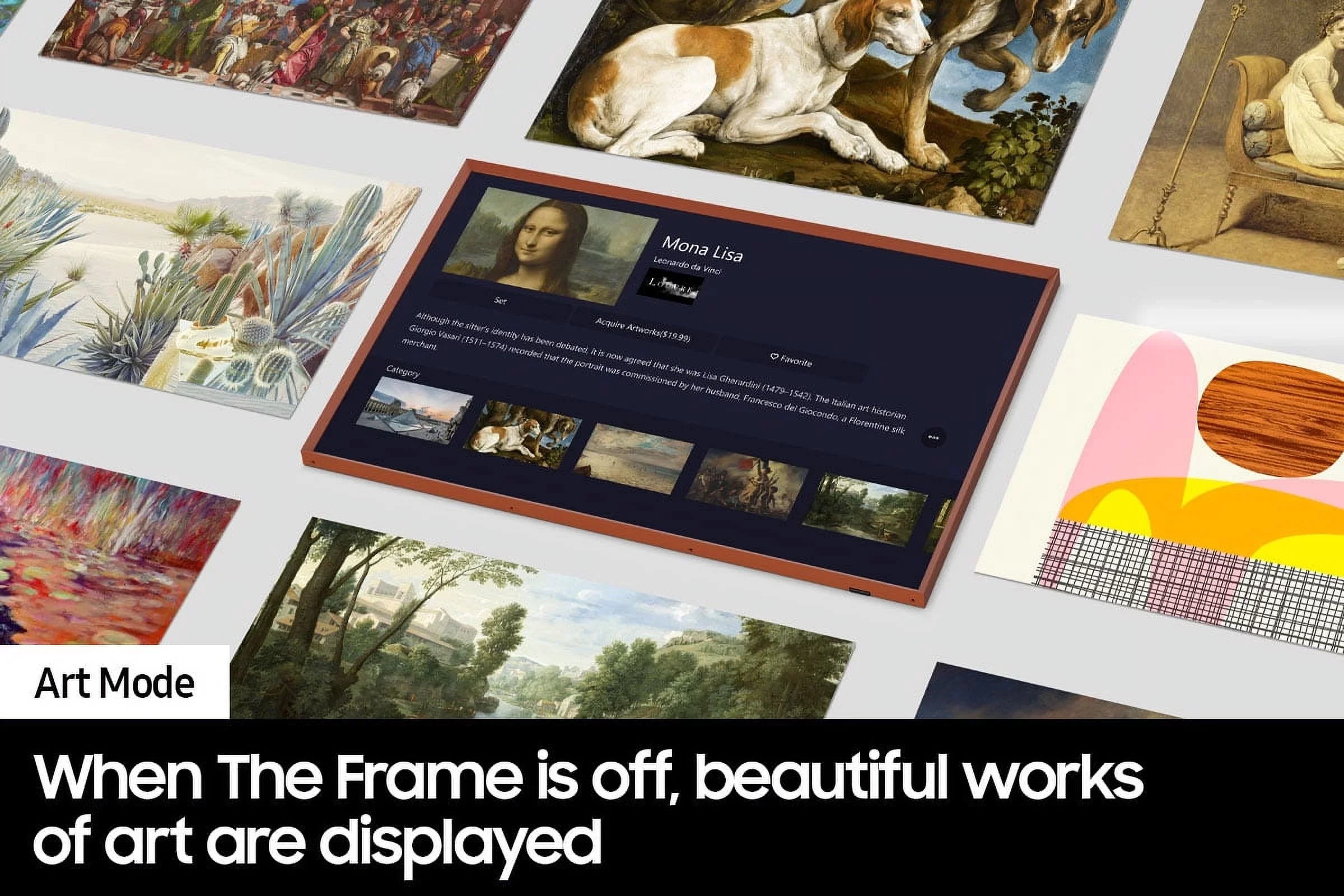 43-inch  The Frame Series Quantum  Smart  with Samsung - 43" The Frame Customizable Bezel - Modern White (2022)