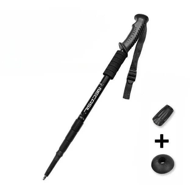 Aluminum Alloy Teleskopic Stick Hiking Poles Bastão De Trekking Walking Stick Ultralight Absorber Walking Cane Alpenstock