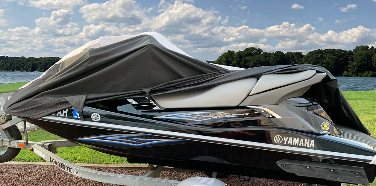 '-  600D   Cover Compatible for Sea Doo Sea-Doo - 2007-2009 Jetski Jet Ski  trailerable Cover Black/Grey