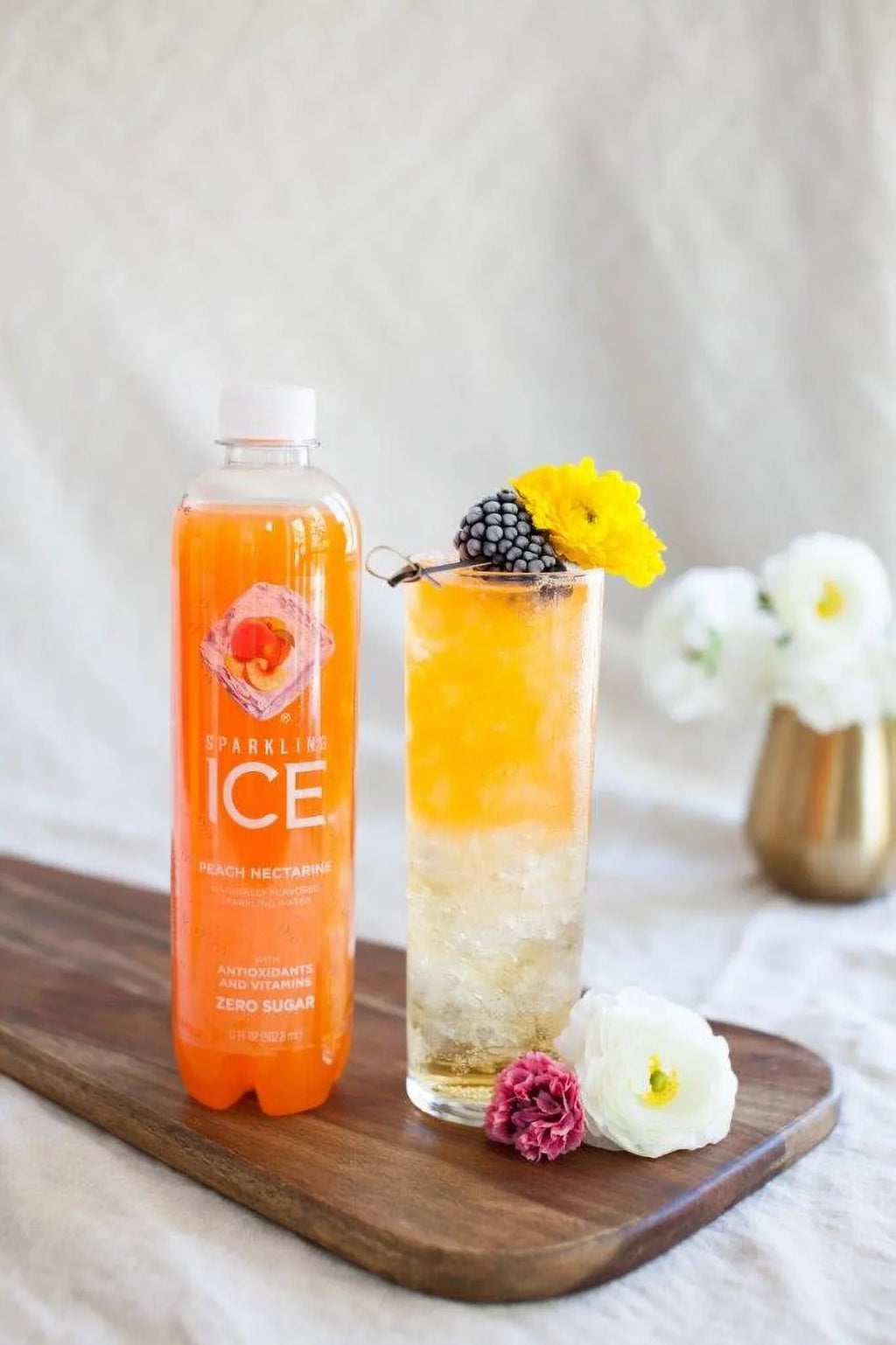 Sparkling Ice® Naturally Flavored Sparkling Water, Peach Nectarine 17 Fl Oz, (Pack of 12)