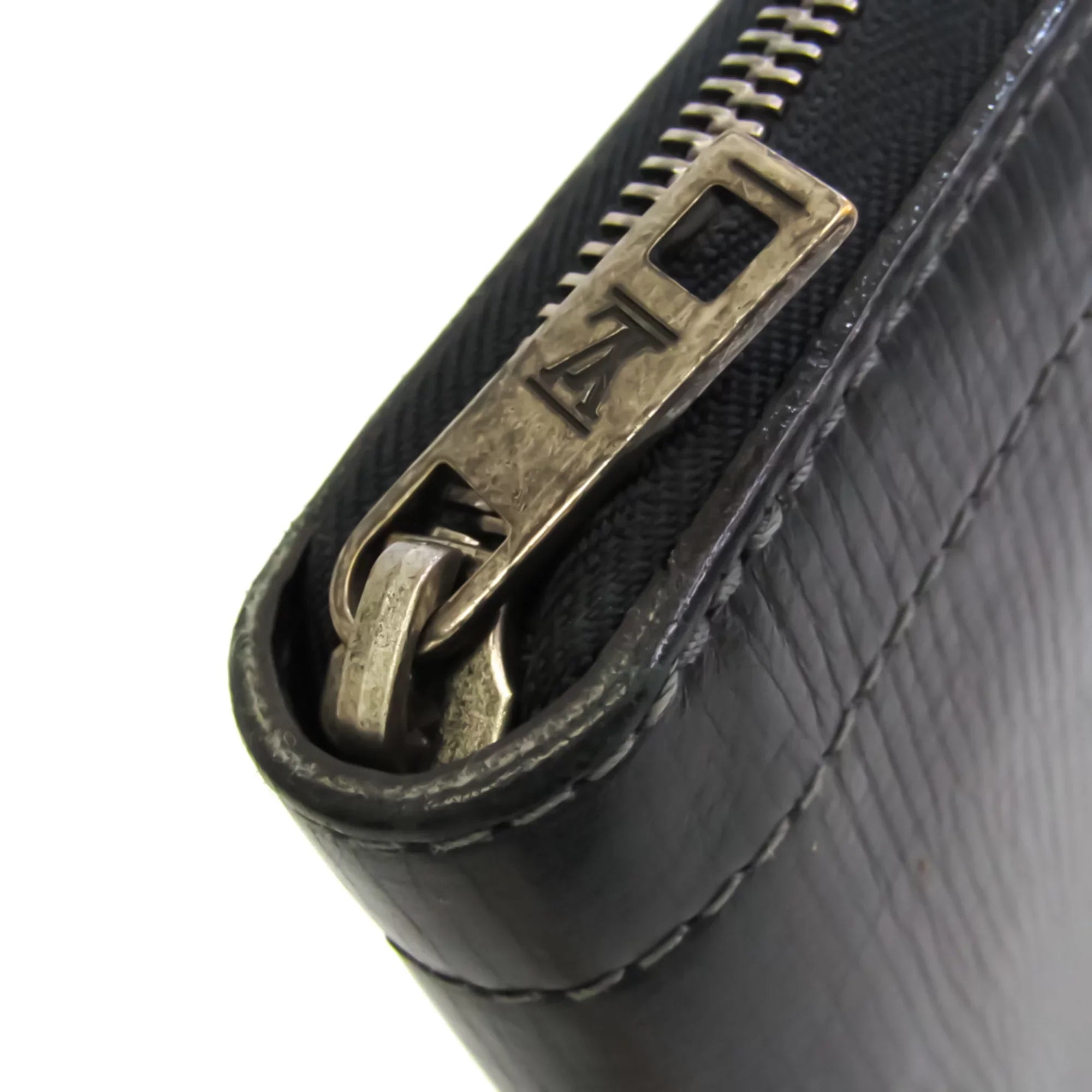 Pre-Owned Louis Vuitton Zippy Organizer  Men's Utah Leather Long Wallet (bi-fold) Basalt (Good)