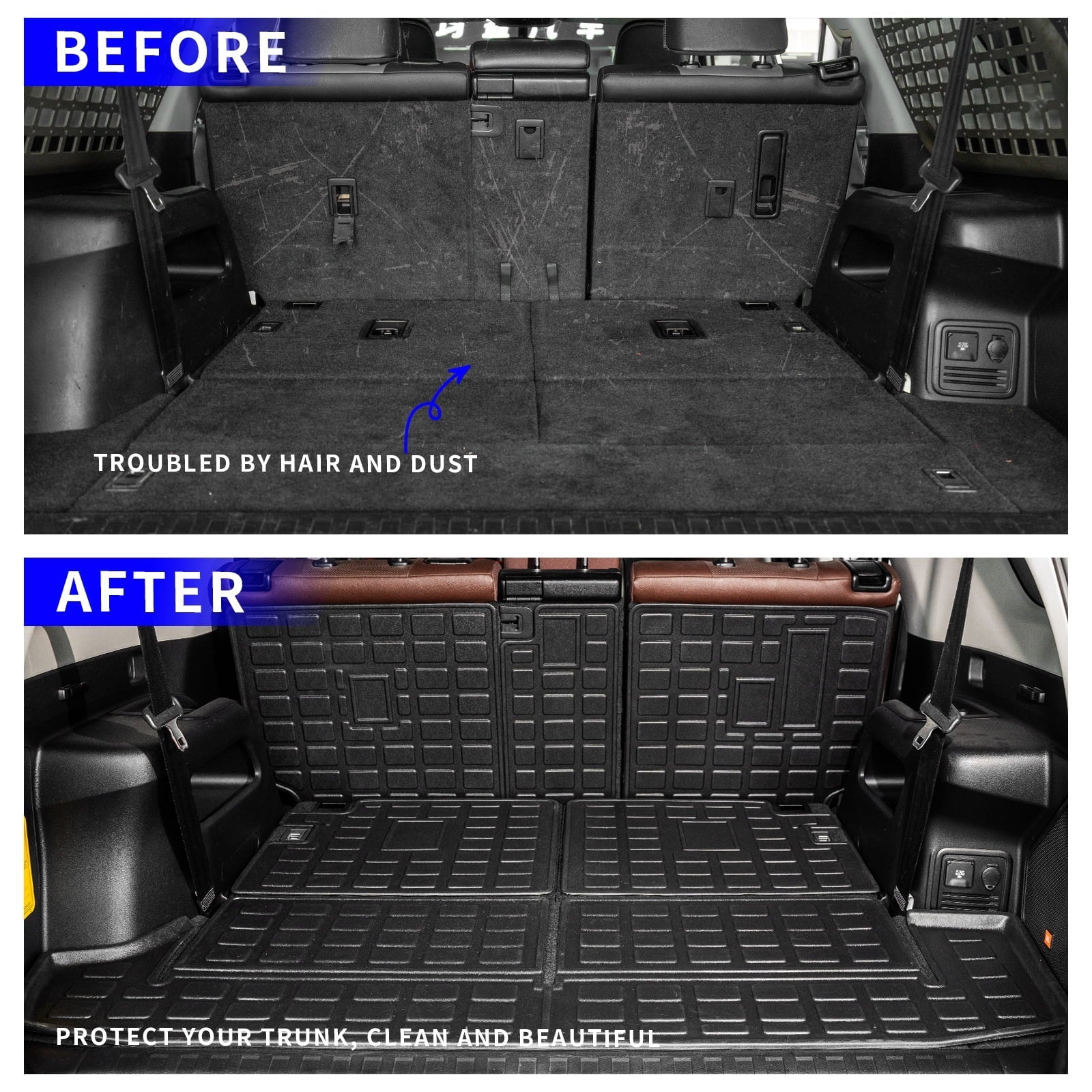 Fit 2013-2023 Toyota 4Runner 7 Seats Floor Mats Trunk Mat Cargo Mat Cargo Liner Accessories