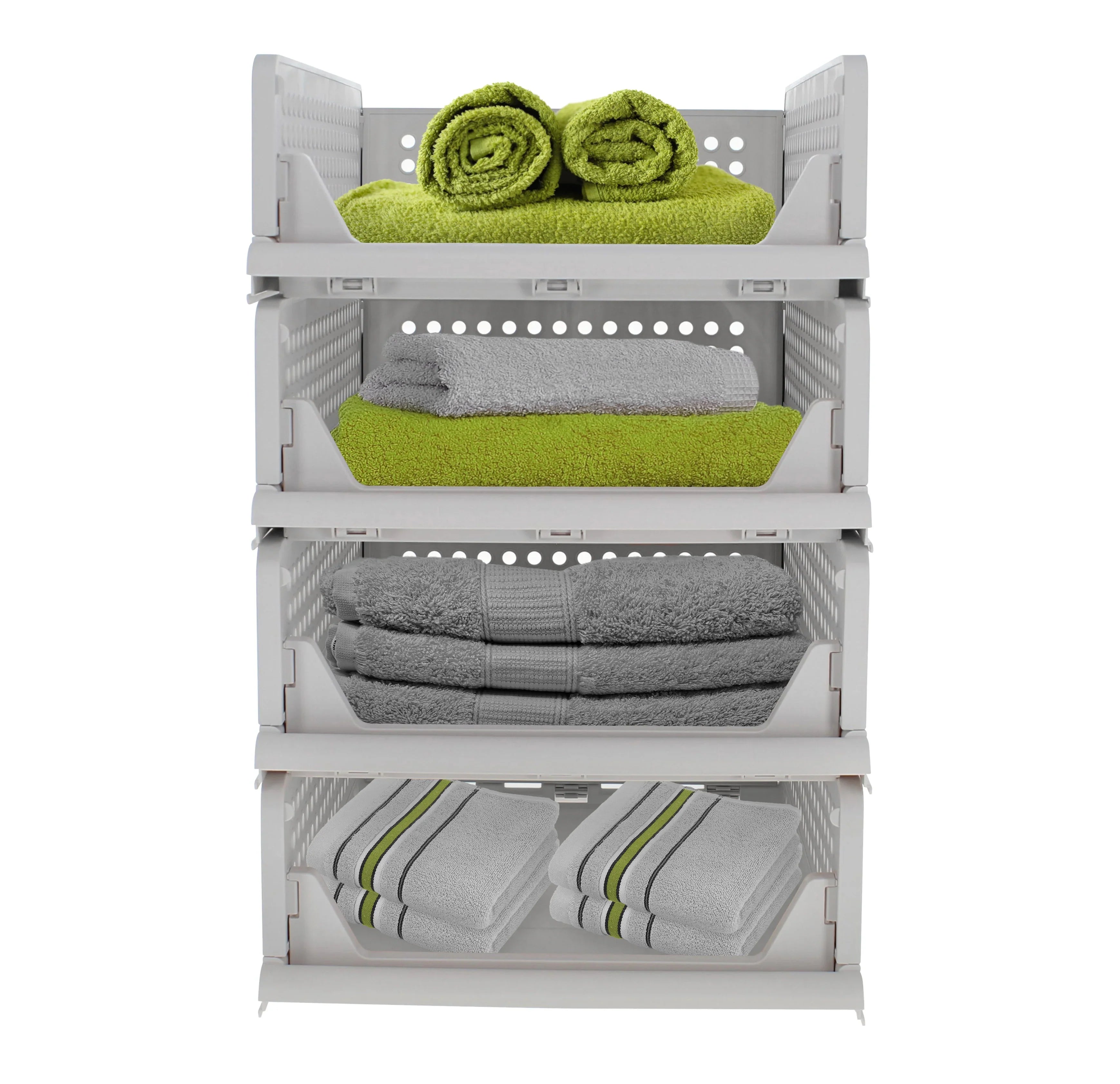 Creekview Home Emporium Stacking Drawer Organizer - 4 Plastic Stackable Drawers