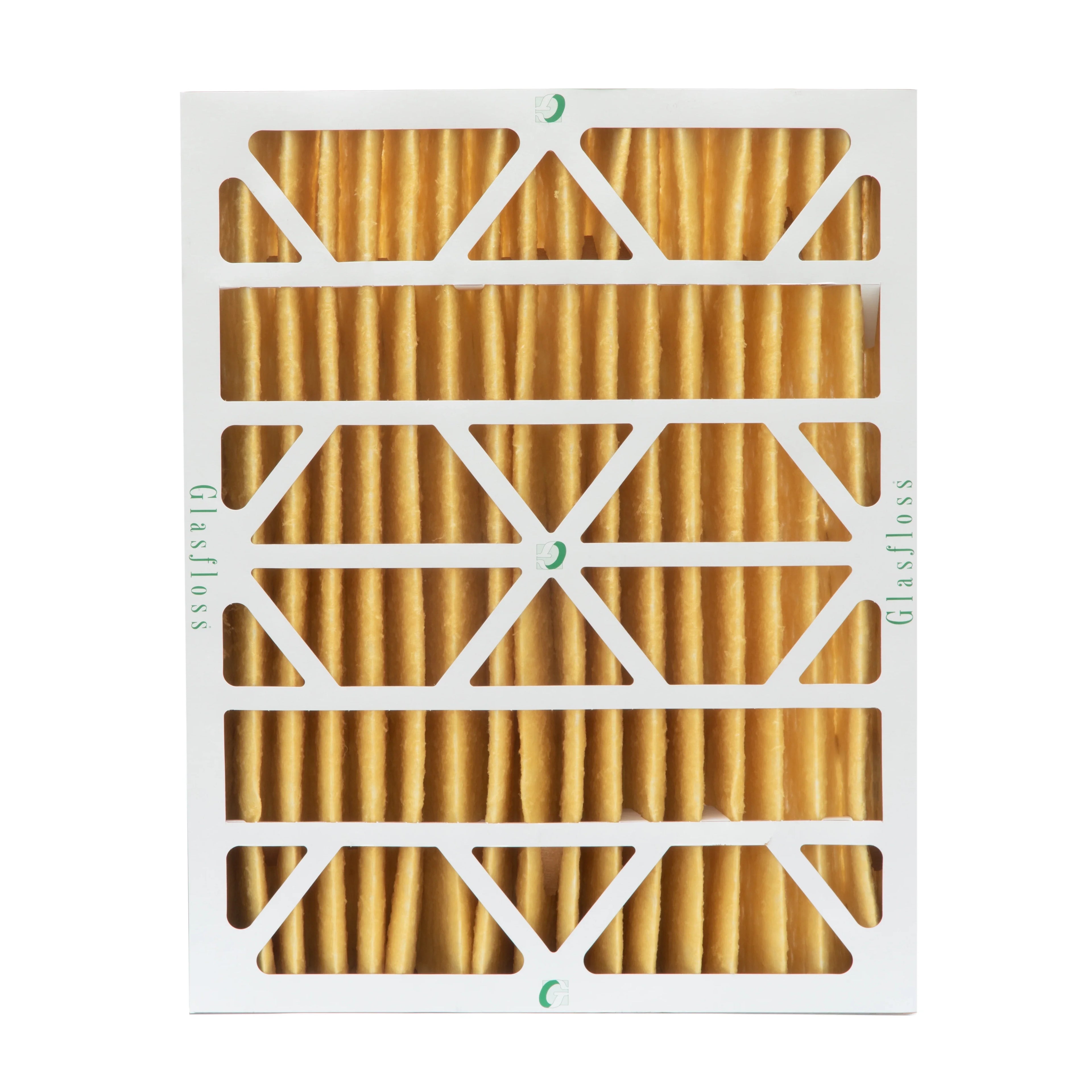 2 Pack of 16x20x4  11 Pleated 4" Inch Air Filters by Glasfloss. Actual Size: 15-1/2 x 19-1/2 x 3-3/4