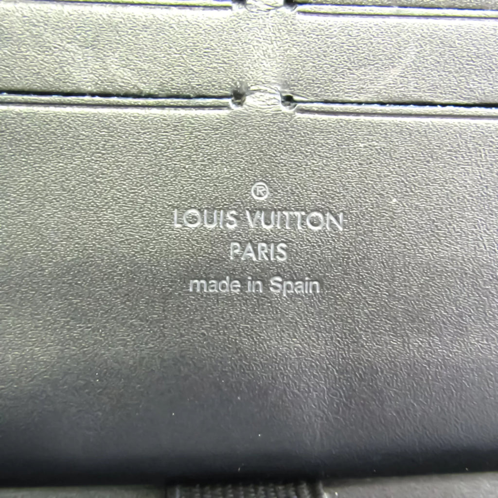 Pre-Owned Louis Vuitton Zippy Organizer  Men's Utah Leather Long Wallet (bi-fold) Basalt (Good)