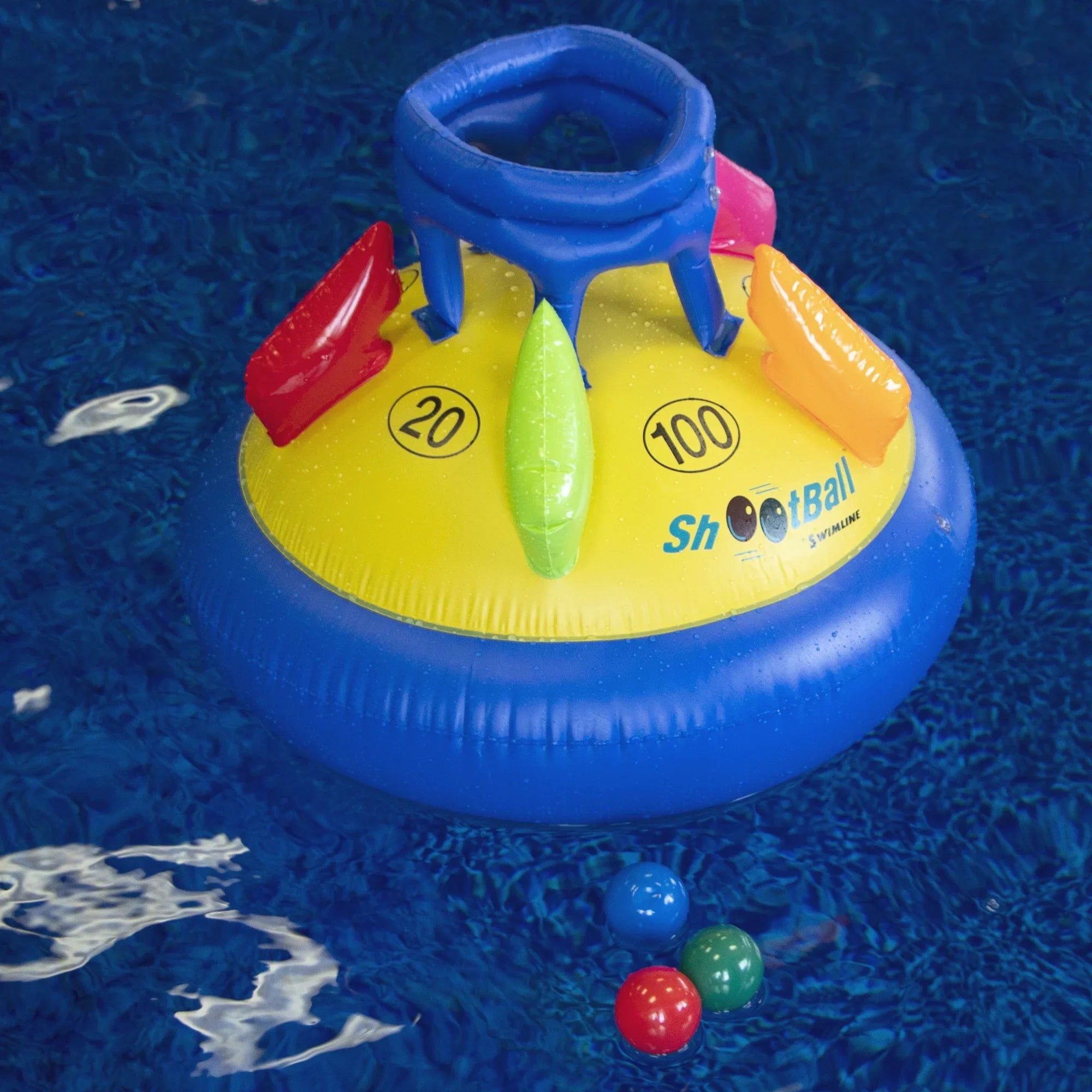 Swim Central Multi-Port Shootball Inflatable Pool Game