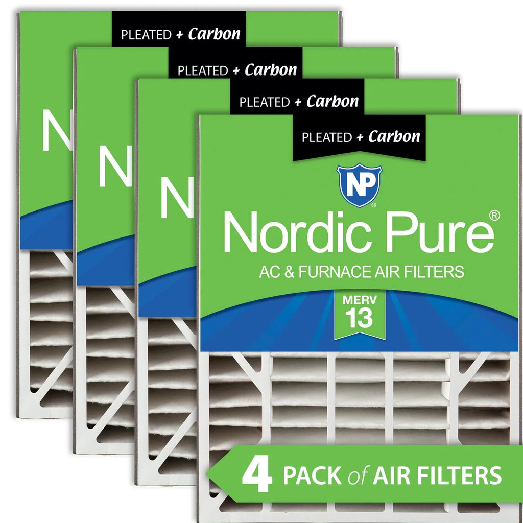 Air Bear 20x25x5 (4 7/8)  Filter Replacement  13 Plus Carbon 4 Pack