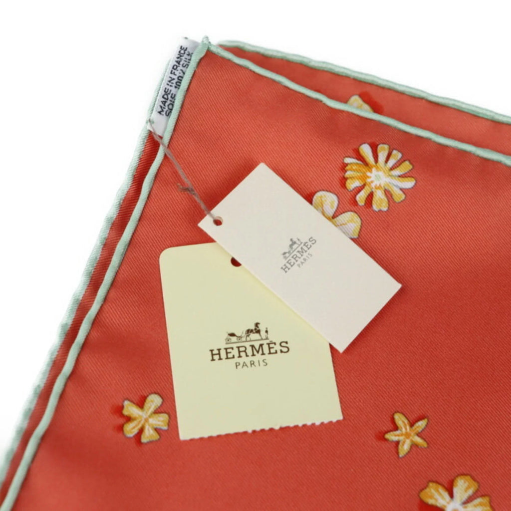 Pre-Owned  Hermes   Carre 90 scarf silk  pink series multicolor (Like New)