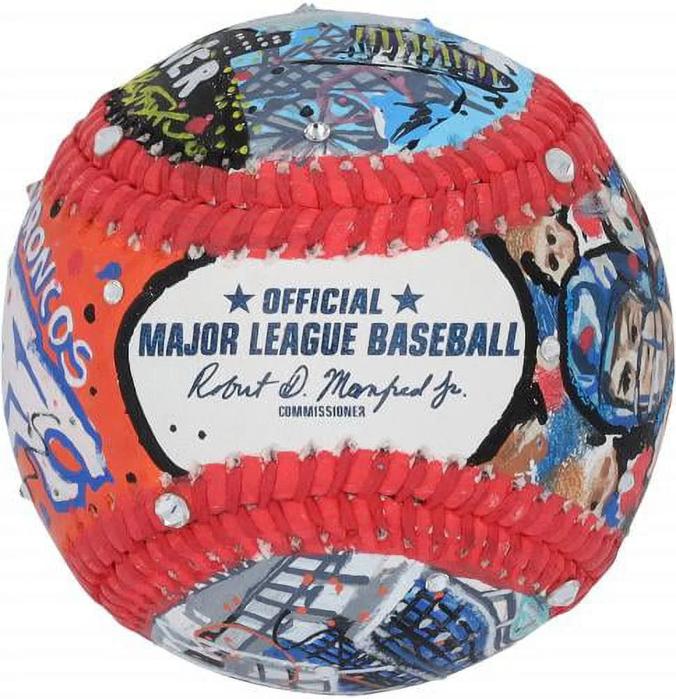 Peyton Manning Denver Broncos Autographed Baseball - Art by Charles Fazzino -  - Fanatics Authentic Certified