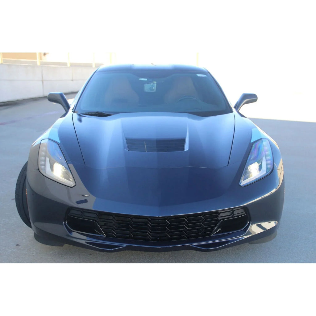 Teledu For 14-19 Chevrolet Corvette  No Camera |  Glossy Black Front Bumper Grille